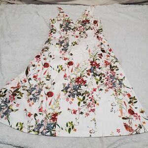 NWT Antonio Melani Ivory Floral Dress 12 Romantic Feminine Occasion Party Office